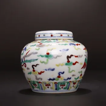 Jingdezhen keramikos bako arbatos puodą rankomis dažyti mėlynos ir baltos gėlės dvigubai phoenix dėvėti debesies modelio antikvariniai skardinį