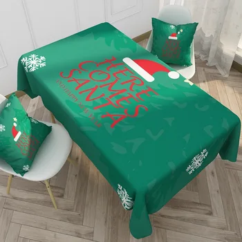 Kalėdinė staltiesė raudonas pledas stalo dangtis Lino staltiesė atspari vandeniui staltiesė Kalėdinė dekoracija staltiesė stačiakampio formos