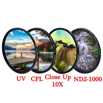 KnightX MCUV UV CPL ND Star line ND2-ND1000 kintamasis poliarizuotos šviesos reguliatorius colse iki Makro dslr Fotoaparatas Objektyvo Filtras spalvotas šviesa foto spalva