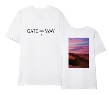 Kpop astro vartų būdas albumą pat 9 stilius spausdinti, o neck t shirt vasaros unisex stiliaus mados trumpomis rankovėmis t-shirt