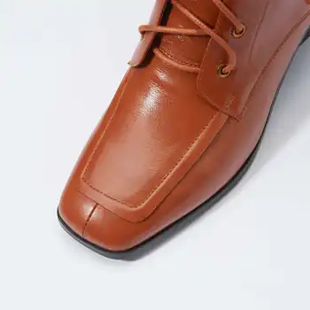 Krazing puodą rankų darbo aukščiausios kokybės natūralios odos aikštėje kojų aukšto kulno žiemos batai išlaikyti šiltas, elegantiškas lady jaukus batai L06