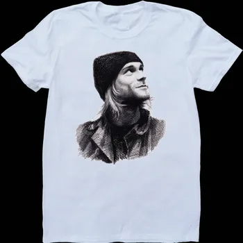 Kurt Cobain Pieštuku Naujas Mados Žmogaus T-Shirt O Kaklo Mens Trumpas Rankovės Mens Marškinėlius Vyrų Viršūnes Tees