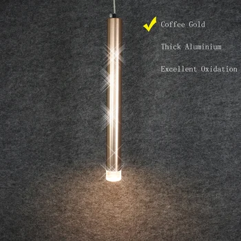 LED Lubų šviesos Vieno žiburio, Ilgai Baras Dizaino Energijos Taupymo, Prabangus Kavos Aukso Aviacijos Aliuminio D3cm Individualų