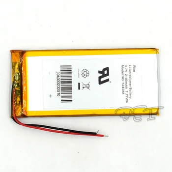 Li-Polimero Ličio Baterija 3.7 V 524288 2100mAh Baterija Su PMC Žaislų MP3, MP4, GPS Garsiakalbis LED Šviesos Fotoaparatas