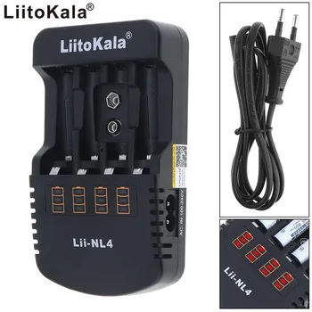 LiitoKala Lii-NL4 1.2 V AA AAA 9V Baterijos Kroviklis, Ni-MH Ni-Cd Įkrovimo Baterijas Sienos Stalas Įkrovimo Įkrovikliai Kelionės