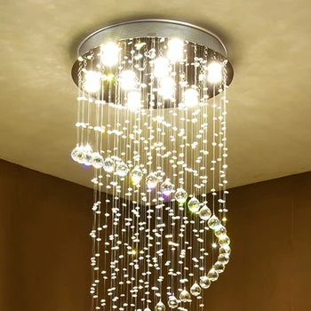 Modernus retro Europoje stiliaus krištolo blizgesio Lubų Lemputės GU10 Plafonnier LED lubų šviestuvas Gyvenimo Kambario, miegamasis restoranas, baras