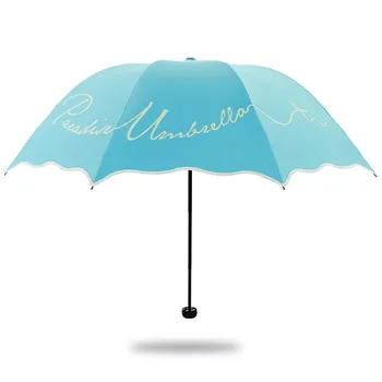 Moterų aukštos kokybės sulankstomas skėtis kelionės UV-atsparus oro sąlygoms gėlių populiarus moterų saulė mergina skėtis kišenėje skėtis