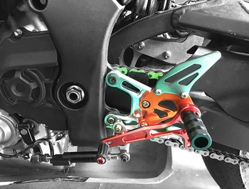 Motociklo Rearsets Už Kawasaki ZX-10R ZX10R 2016-2020 Atvirkštinio Quick Shifter Kojoms Pėdų Vinys Stabdžių Perjungimo Galiniai Nustatyti Lenktynės