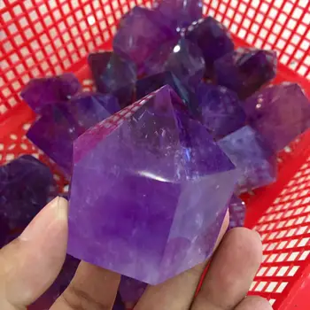 Natūralus ametistas Kristalų šešiabriaunė prizmė Violetinė crystal taško Kristalų kolonėlės namų apdailos Sveikos Energijos Akmuo