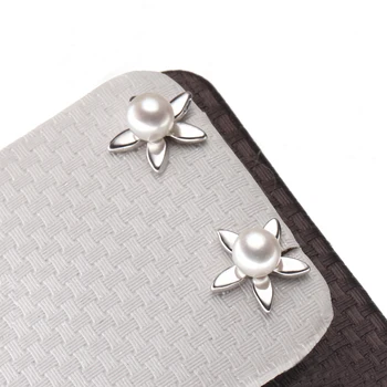 NAUJAS Stilingas paprastumas Natūralių Perlų papuošalai Auskarai Moterims, 925 Sterlingas Sidabro Papuošalai gėlavandenių Perlų Auskarai Vestuvių
