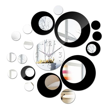 Nauji karšto siena lipdukas namų dekoro akrilo modernaus stiliaus baldų Centras veidrodžio paviršiaus lipdukai kvarciniai laikrodžiai meno