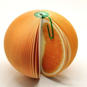 Naujiena 3D Apelsinų Vaisiai Popieriaus Memo Bloknotai Lipni mokyklinės prekės, Raštinės Reikmenys, 2 Vnt. (Maždaug 150 Lapų/Vnt.)