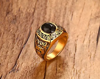 (Ne dėžutė) TR1 Nerūdijančio Plieno Drakonas Vyrų Žiedas Gothic black žiedas Kinų stiliaus Papuošalai, pakabukai, DZ