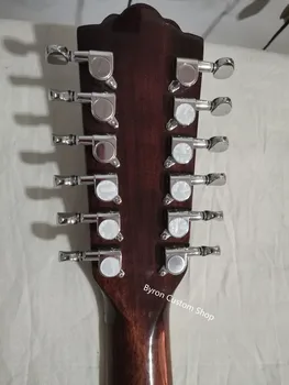 Nemokamas pristatymas atnaujinti ebony F512 gitara, natūralus kietas kedro jumbo akustinių elektros kietas gitaros gildijos stilių 12 stygų gitara