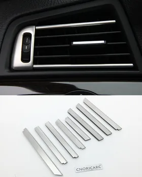 Nerūdijančio plieno Oro Kondicionavimo sistema Lizdo Rėmelis Padengti Apdaila BMW 5 serijos f10 f18 2011-17 Automobilio Žibintų Jungiklis Apdailos Lipdukai