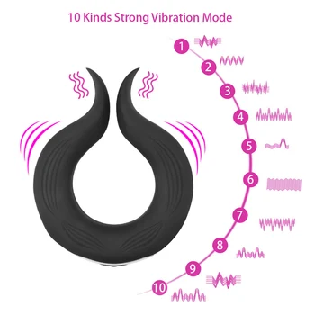 OLO Vibratorių Vibracijos Gėjų Vyrų Skaistybės Gaidys Žiedas Atidėti Ejakuliacija, Varpos Žiedas Vibratorius Erotiniai 10 Dažnio Sekso Žaislai Vyras