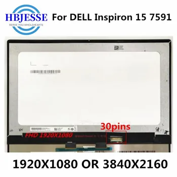 Originalus 15.6 COLIŲ Dell Inspiron 15 7591 ARBA Dell xps 15 7591 FHD UHD IPS LCD Jutiklinis Ekranas skaitmeninis keitiklis Pakeitimo Asamblėja