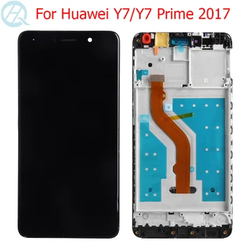 Originalus Y7 2017 Ekrano ir Huawei Y7 Premjero 2017 LCD Su Rėmu 5.5