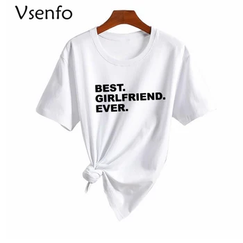 Porų T-Shirt Geriausias Draugas Kada nors Geriausia Draugė Vis T Shirts Jo & Hers Juokinga Porų Atitikimo T-shirt Valentino Dienos Topai