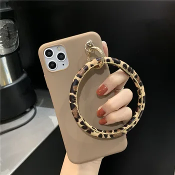 Prabangūs leopardo Gyvatės odos apyrankę, žiedą, telefono dėklas, skirtas Samsung Galaxy S10 S10e 5G S10 S8 S9 Plus S7 S6 Krašto minkšto silikono atveju