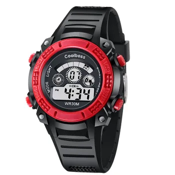 Prekės Coolboss Naujas 2018 Žiūrėti Vyrams, Vaikams Sportiniai Laikrodžiai LED Skaitmeninis Karinės Laikrodis Berniukas Studentų Daugiafunkcinis Laikrodžius