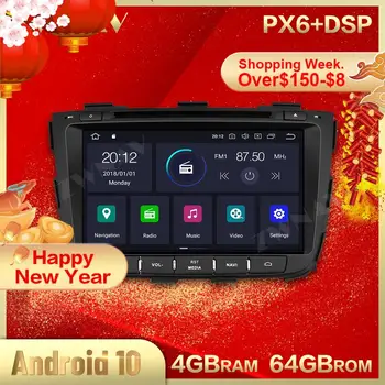 PX6 4+64G Android 10.0 IPS ekranas Automobilio Multimedijos grotuvo KIA SORENTO 2012 2013 automobilių Garso Radijas stereo GPS Navi galvos vienetas
