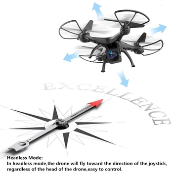 RC Drone Su HD Plataus Kampo Kamera Aukščio Laikyti Begalvis Režimas Quadcopter Viena Pagrindinių Grįžti Sraigtasparnis VS KY101 H31 X5C Dron Žaislas