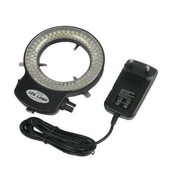 Reguliuojamas 144pcs LED Žiedo Žibintas šviestuvas Lempa Pramonės Stereo Mikroskopas su Skaitmenine Kamera didinamasis stiklas ES MUMS AU kištukinis adapteris