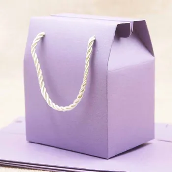 Rožinė/balta/violetinė/sidabrinė/kraft Saldainių Dėžutės Su Rankena string 
