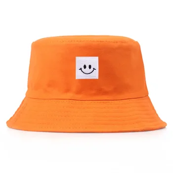 Smiley Kibiro Kepurę Prekės Vasaros Šypsena Skrybėlę Baseino Panamos skrybėlė Butas Kepurės Saulės Skydelis siuvinėjimai Žvejybos Žvejys Bob Kepurės