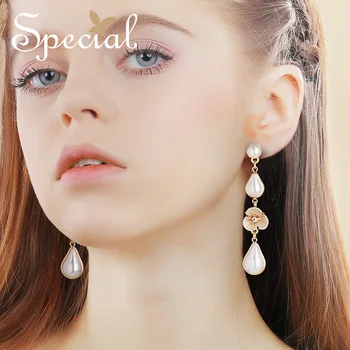 Specialių Euramerican S925 Tremella adata vyšnių žiedadulkių moterų ilgų ausų klipas asmenybės ausinės euphemism S1861E