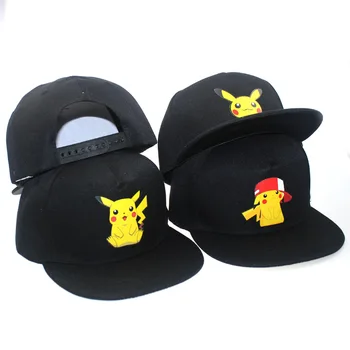 TAKARA TOMY naujas Pokemon Pikachu madinga skrybėlė vyrų ir moterų vienodo krašto hip-hop skrybėlę beisbolo kepuraitę hatfashion skydelis geriausia pardavimo 2020 m.