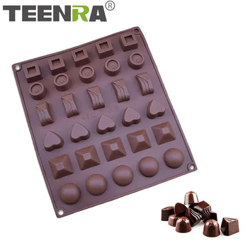 TEENRA 30 Silikono Formų Šokolado 3D Chocoalte Pelėsių Vaisių Silikono Šokolado Sluoksnį Sausainių 