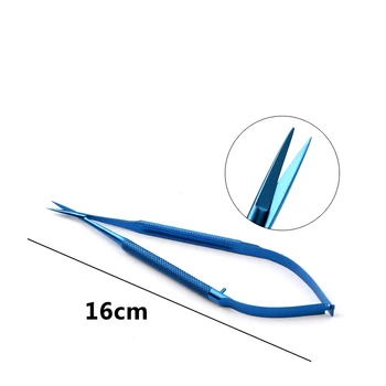 Titano 12,5 cm-18cm Stomatologinės žirklės Oftalmologijos Micro Ragena žirklės Chirurgijos įrankis, Priemonė Oftalmologijos