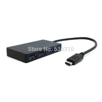 USB 3.1 C Tipo USB-C Kelias 4 Port Hub Adapteris, Skirtas PC Laptop Tablet Nešiojamas kompiuteris palaiko 