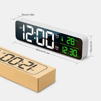 USB Įkrovimo LED Skaitmeninis žadintuvai Miegamieji Naktiniai Su Atidėjimo Skaitmeninis Laikrodis, Sunkiųjų Pabėgiai Dual Tamsos Laikrodis