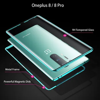 Už Oneplus 8 Pro 5G Magnetinio Atveju Oneplus8 5G dvipusis Grūdintas Stiklas Atveju Oneplus nord 5G Vienas plius 