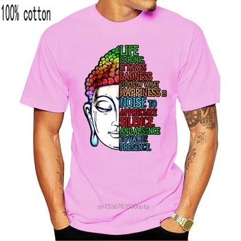 Vyrų marškinėliai Gyvenimas Yra Ironiška Tai Mano Liūdesys Žinoti, Kas Laimė Yra -Buda Version2 Moterys t-shirt