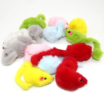 Westrice Naminių Kačių Žaislas ilgaplaukis įvairių spalvų triušio uodegos plunksnos katė žaislas pelės bite linksmins 100 pyragas Naminių Kačių Žaislas