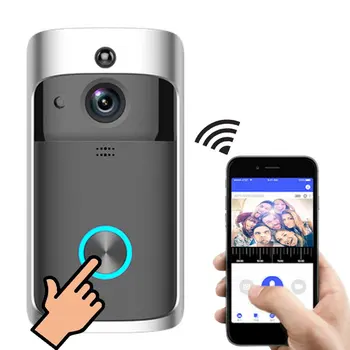 Wifi smart video doorbell Belaidžio WiFi Vaizdo Doorbell Išmaniųjų Telefonų Durų Žiedas Domofonas Fotoaparato Saugumo Bell