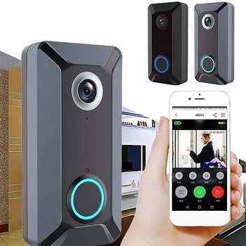 WIFI Vaizdo Doorbell Kamera, Dviejų krypčių Garso Naktinio Matymo Plataus Kampo Objektyvas, Smart Security Durų Varpelis