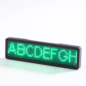 Įkraunamas LED pavadinimas ženklelis 11*55 taškus reklamos redaguoti slenkantį tekstą mini LED ekranas su skirtingų spalvų atveju ir LED