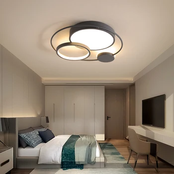 Šiuolaikinių LED Lubų Šviesos Gyvenimo Kambario, Miegamasis, Studijų Kambaryje Pilkos spalvos paviršiaus, sumontuotų Lubų Lempa