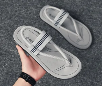 Šlepetės žmogus vasaros kulkšnies wrap batai neslidūs skaidrių sandalai vasarą vyrų paplūdimio šlepetės skaidrės