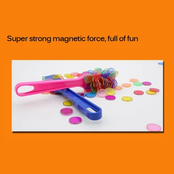 Švietimo Žaislai Magnetinio Spalvinga Žetonų Žaislas, Mokymosi Žaislai, Klijuoti Magnetinė Lazdelė Rinkinys Su Skaidrios Spalvos Skaičiavimo 