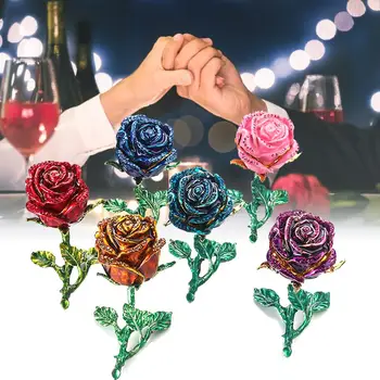 Žiedas Lange Rose Širdies Gėlių Žiedų Žiedas Box Dovanų Ceremonija Pasiūlymą Dalyvavimas Vestuvių Papuošalų Dėžutė Pasiūlymą Žiedo Dėžutę