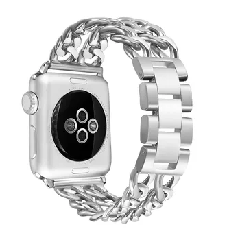 Žiedas-sagtis Stiliaus Diržu, Apple Watch Band Serijos 6/5/4/3/2/SE Kaubojus Nuorodą Plieno Apyrankė iWatch 38MM 42MM 40MM 44MM Diržas