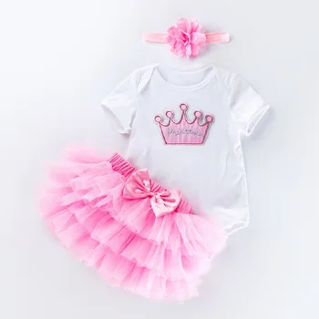 1 Metai 2 Baby Girl Suknelė Princesė Merginos Tutu Suknelė Bamblys Vaikiški Drabužiai, Kūdikių Krikštas 1 Pirmo Gimtadienio Komplektus Infantil Vestido