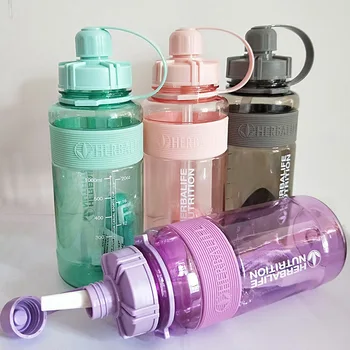 1000ml Herbalife Mitybos sporto žygiai vandens butelį, Tinkamumo Šiaudų Maisto kokybės plastiko vandens butelių