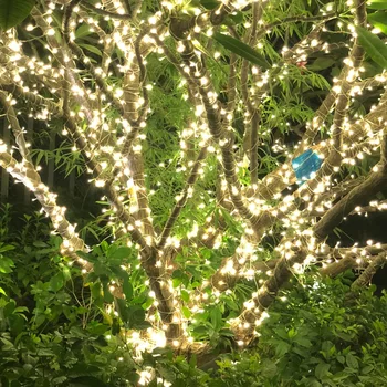 10M, 20M 30M 50M 100M LED string Pasakų šviesos šventė Kiemo Kalėdų, Vestuvių dekoravimas AC220V Vandeniui lauko šviesos girlianda